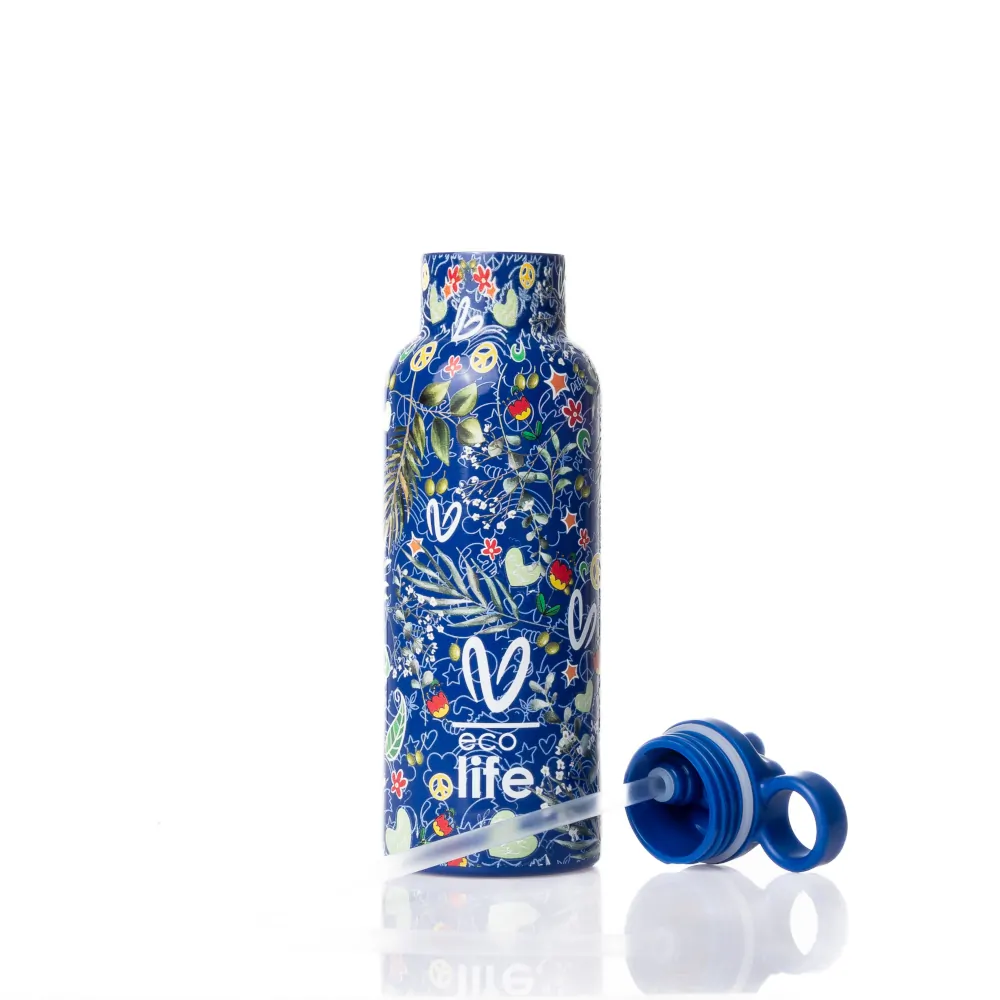 Μπουκάλι thermos Vasiliki 500ml. "Blue" - Eco Life - Image 3