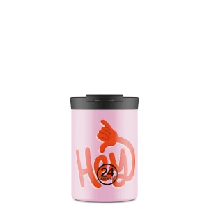 Travel Tumbler Hey! Pink ποτήρι θερμός 0,35lt. - 24Bottles
