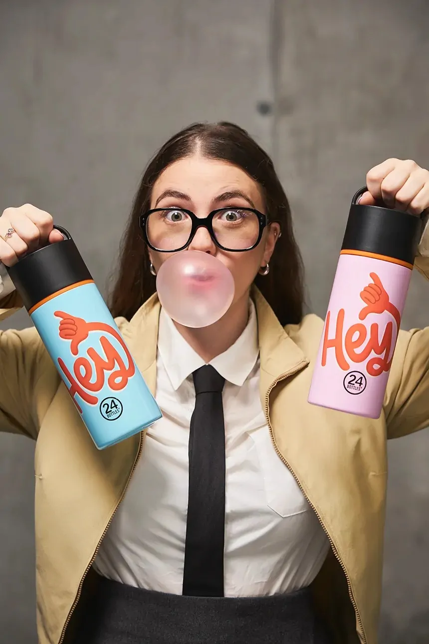 Spin Bottle Hey! pink θερμός 0,73lt. – 24Bottles - Image 3