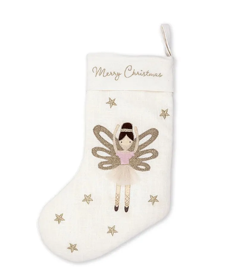 Διακοσμητική χριστουγεννιάτικη κάλτσα "Cindarella" white 53x35cm. - Greengate