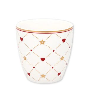Μίνι κούπα latte χωρίς λαβή "Clarina heart" 130ml. - Greengate