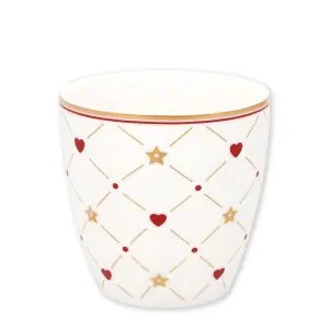 Μίνι κούπα latte χωρίς λαβή "Clarina heart" 130ml. - Greengate