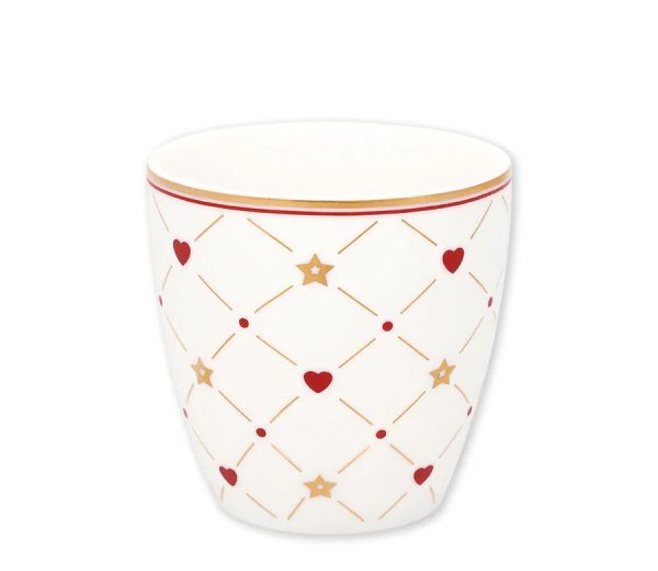 Μίνι κούπα latte χωρίς λαβή "Clarina heart" 130ml. - Greengate