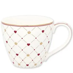 Kούπα πορσελάνης"Clarina heart" white 300ml. - Greengate