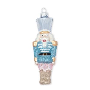 Στολίδι δέντρου "Nutcracker" pale blue glitter 15εκ. - Greengate