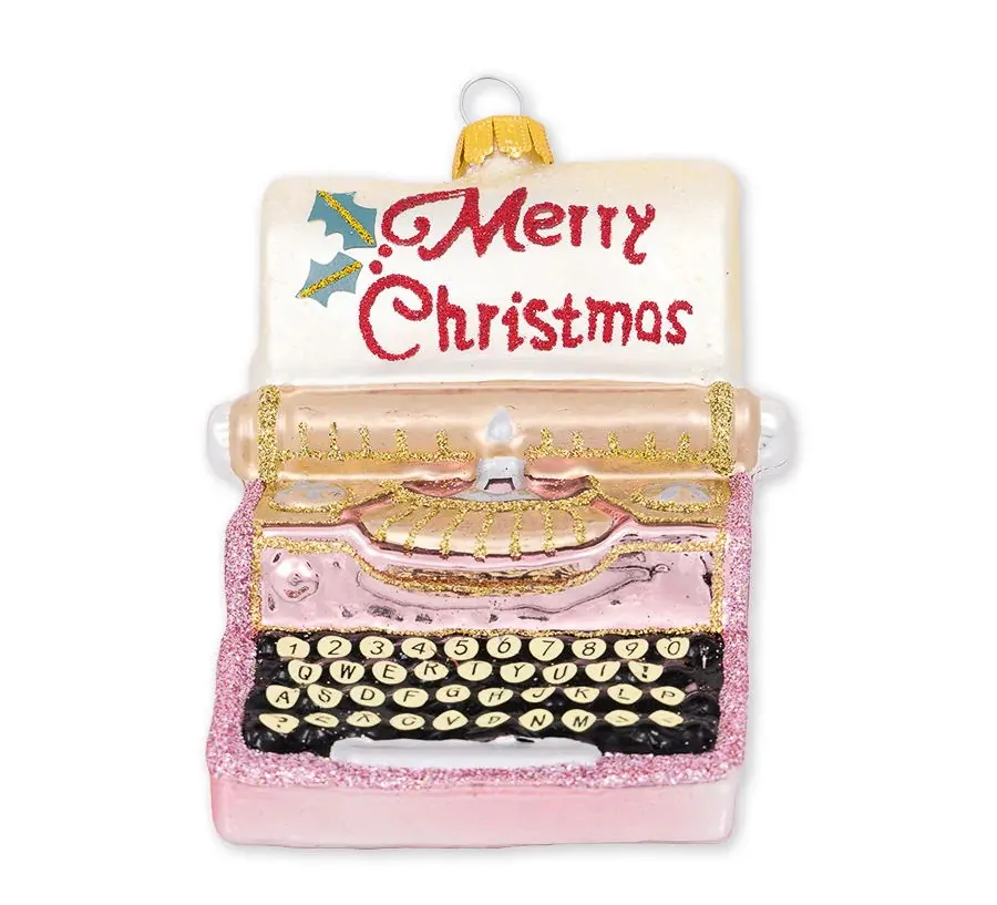 Στολίδι δέντρου "Γραφομηχανή" pale pink 9x7εκ. - Greengate