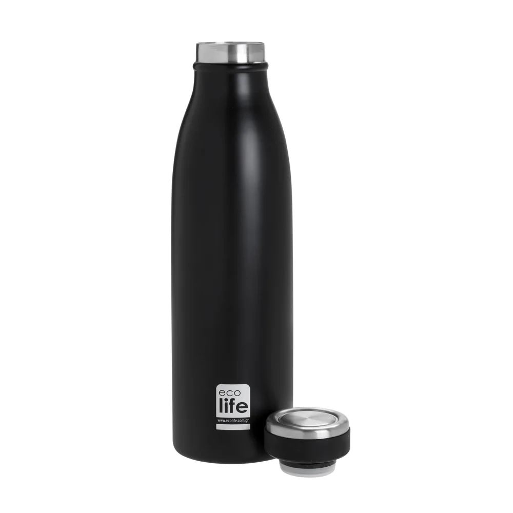 Μπουκάλι Thermos 500ml. black slim - Eco Life (Αντιγραφή) - Image 2