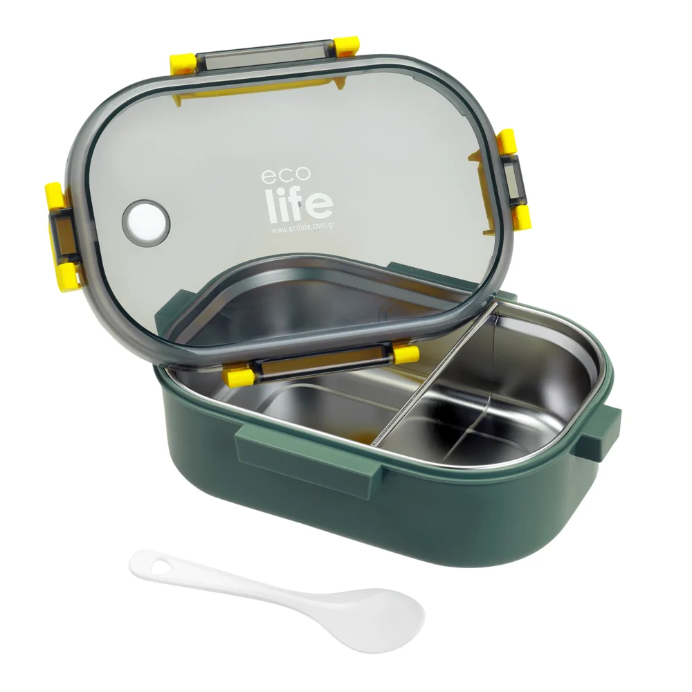 Φαγητοδοχείο με χώρισμα 900ml. forest green - Eco Life - Image 2