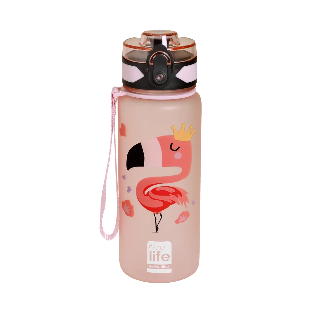 Μπουκάλι με επιστόμιο 500ml. Tritan "Flamingo" - Ecolife