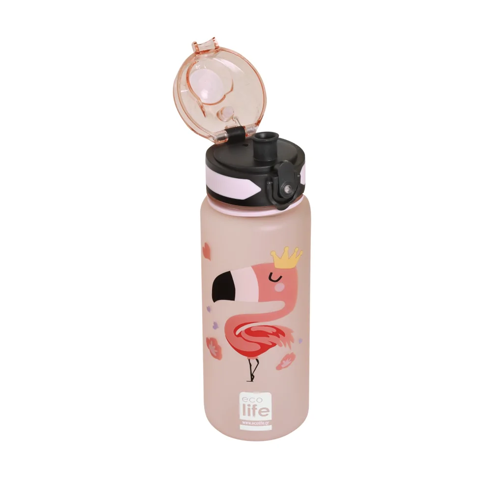 Μπουκάλι με επιστόμιο 500ml. Tritan "Flamingo" - Ecolife - Image 3