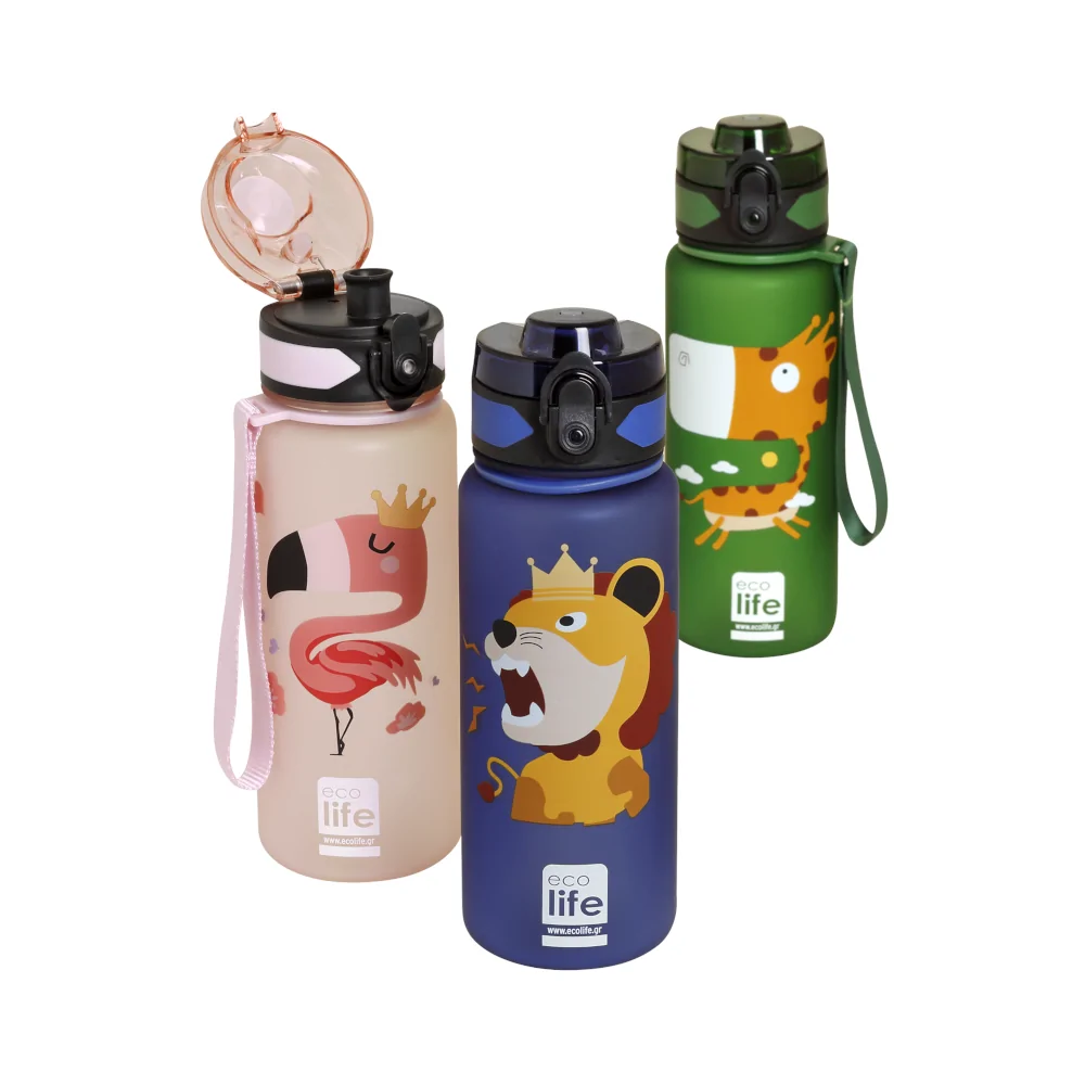 Μπουκάλι με επιστόμιο 500ml. Tritan "Flamingo" - Ecolife - Image 4