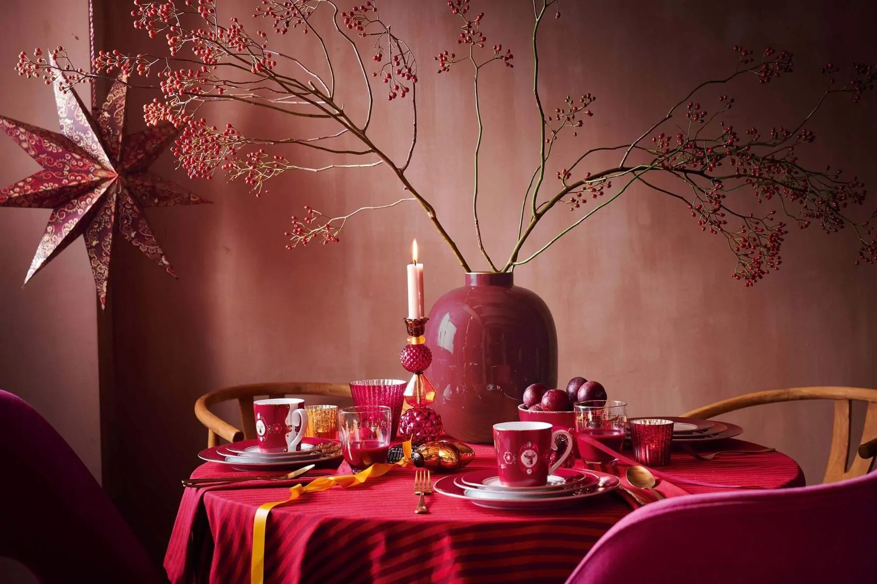 Stripes Dark Red τραπεζομάντηλο 180x300cm. - Pip Studio - Image 2