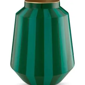Stripes μεταλλικό ανθοδοχείο πράσινο 24εκ. - Pip Studio