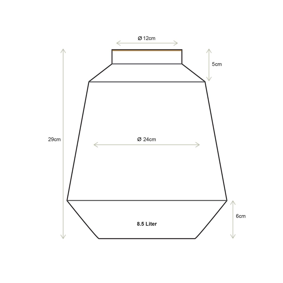 Stripes μεταλλικό ανθοδοχείο πράσινο 24εκ. - Pip Studio - Image 4