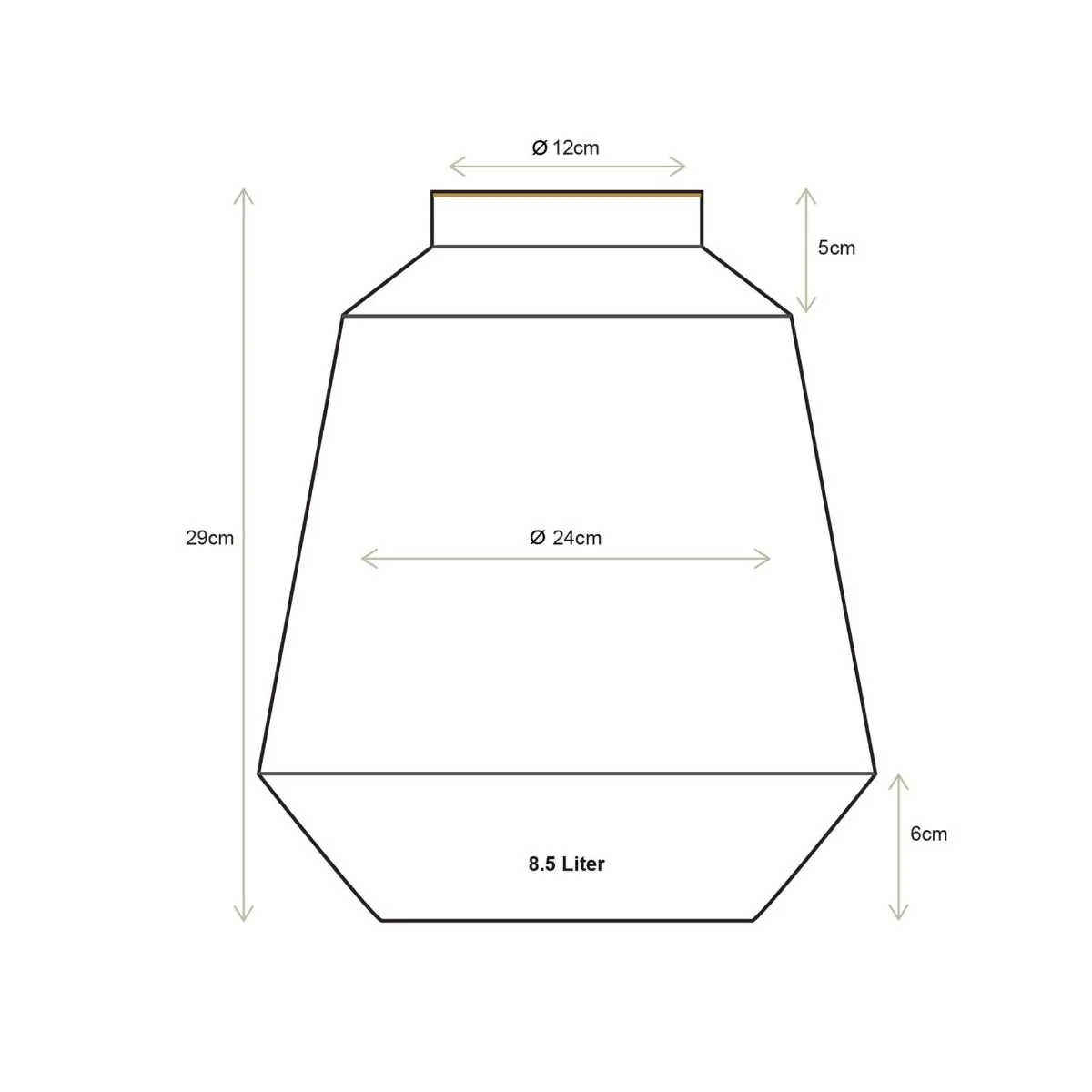 Stripes μεταλλικό ανθοδοχείο πράσινο 24εκ. - Pip Studio - Image 4