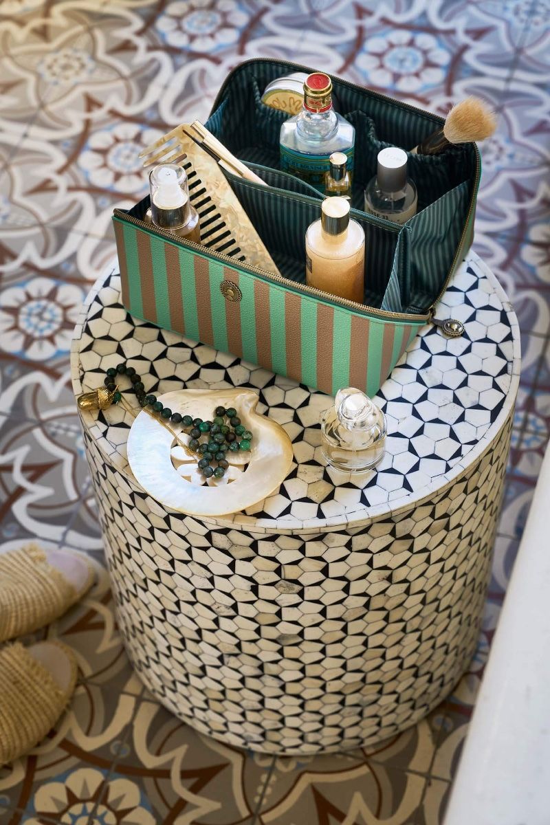 Τσάντα καλλυντικών Cyrille πράσινη ριγέ - Pip Studio - Image 2