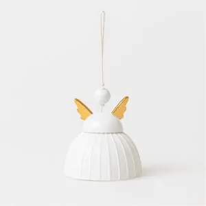 Κρεμαστή καμπάνα πορσελάνης με χρυσά φτερά - Räder