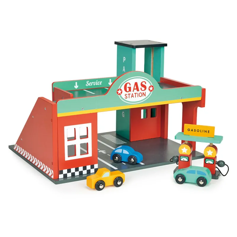 Βενζινάδικο σταθμός με αντλία και 3 οχήματα - Mentari