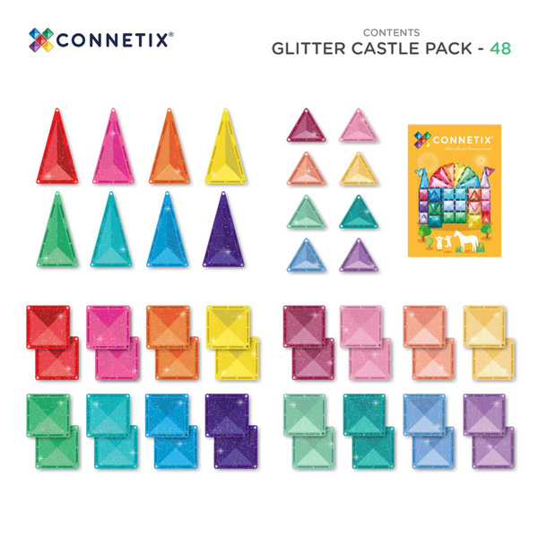 Glitter Castle pack 48τμχ. - Connetix - Image 8