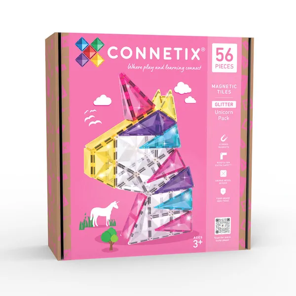 Glitter Unicorn pack 56τμχ. - Connetix