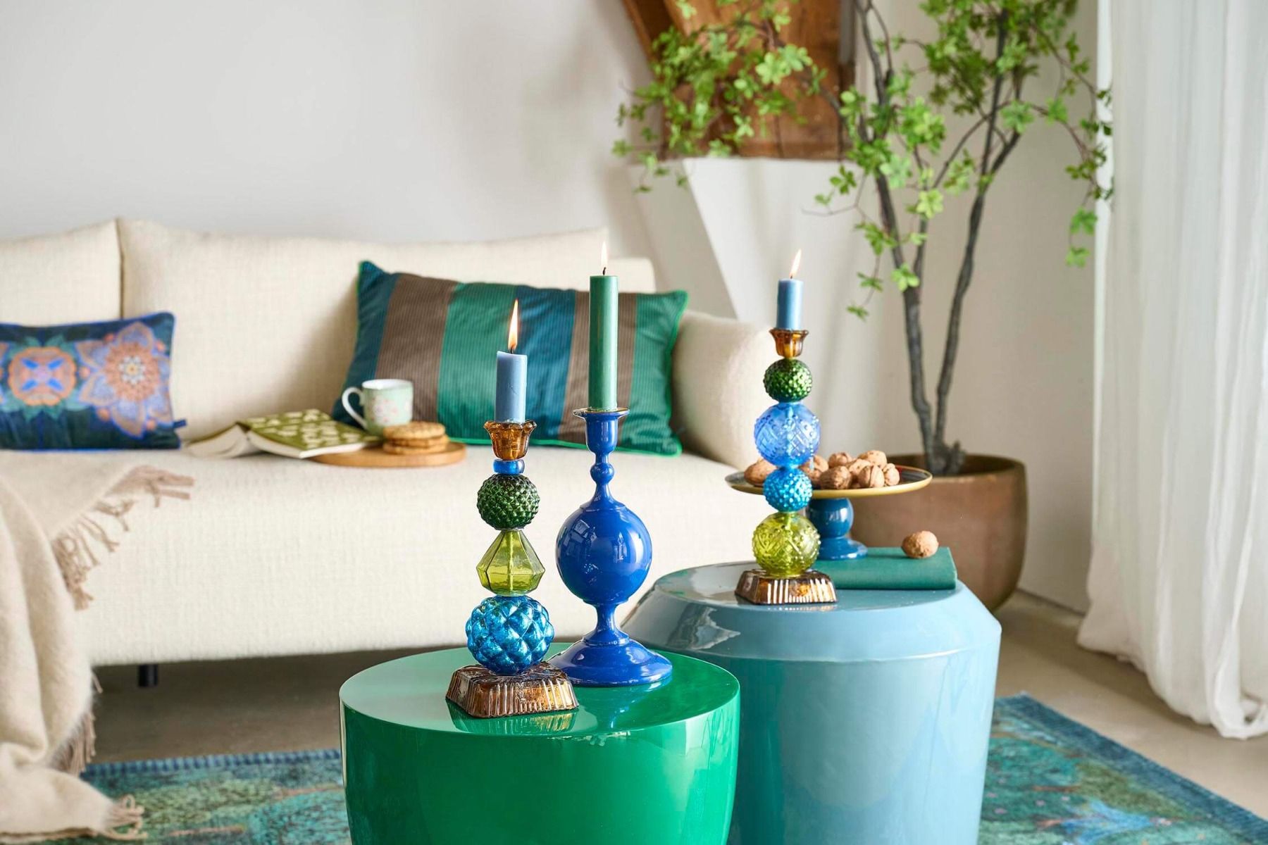 Κηροπήγιο μεταλλικό σφαιρικό μπλε 24εκ. - Pip Studio - Image 4