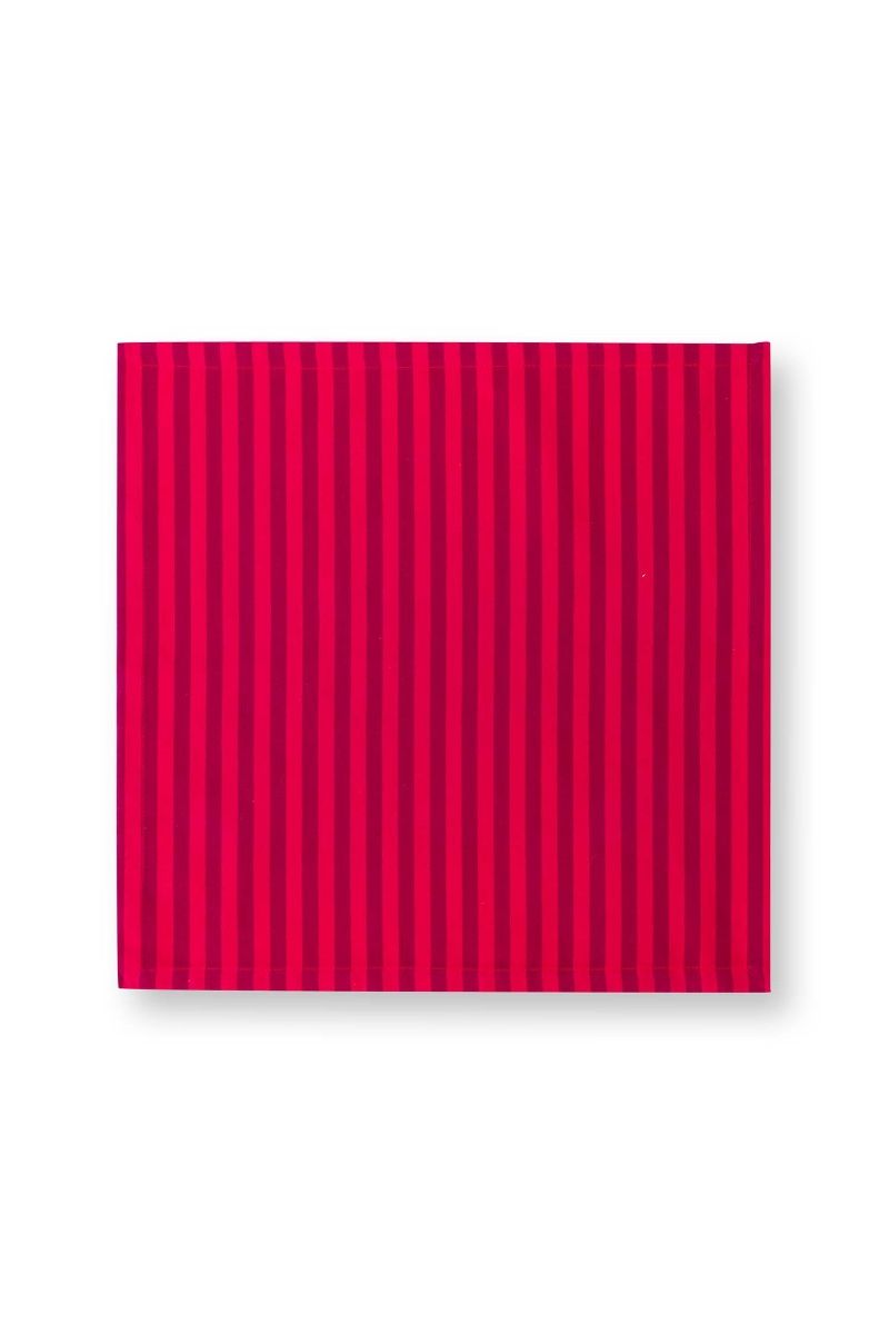 Πετσέτα Stripes κόκκινο 40x40εκ. σετ/4 - Pip Studio