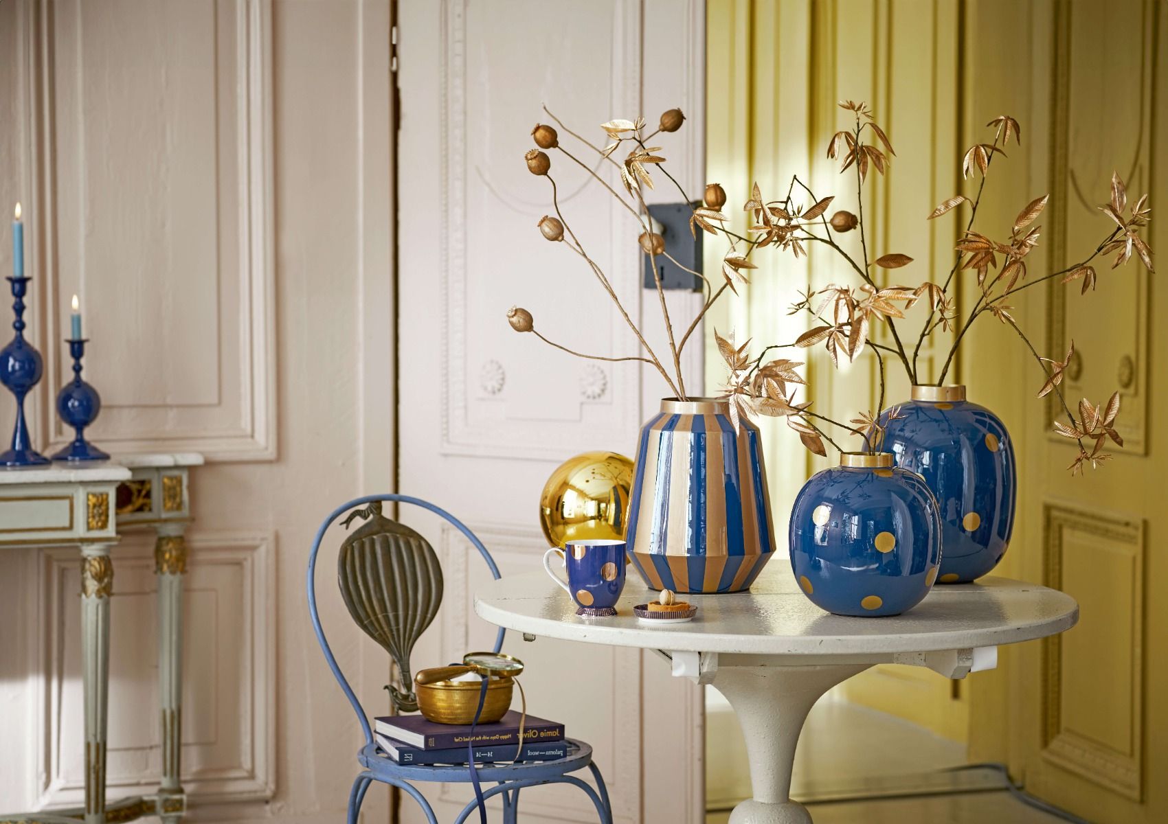 Home Deco Dots Navy blue ανθοδοχείο 32εκ. - Pip Studio - Image 2