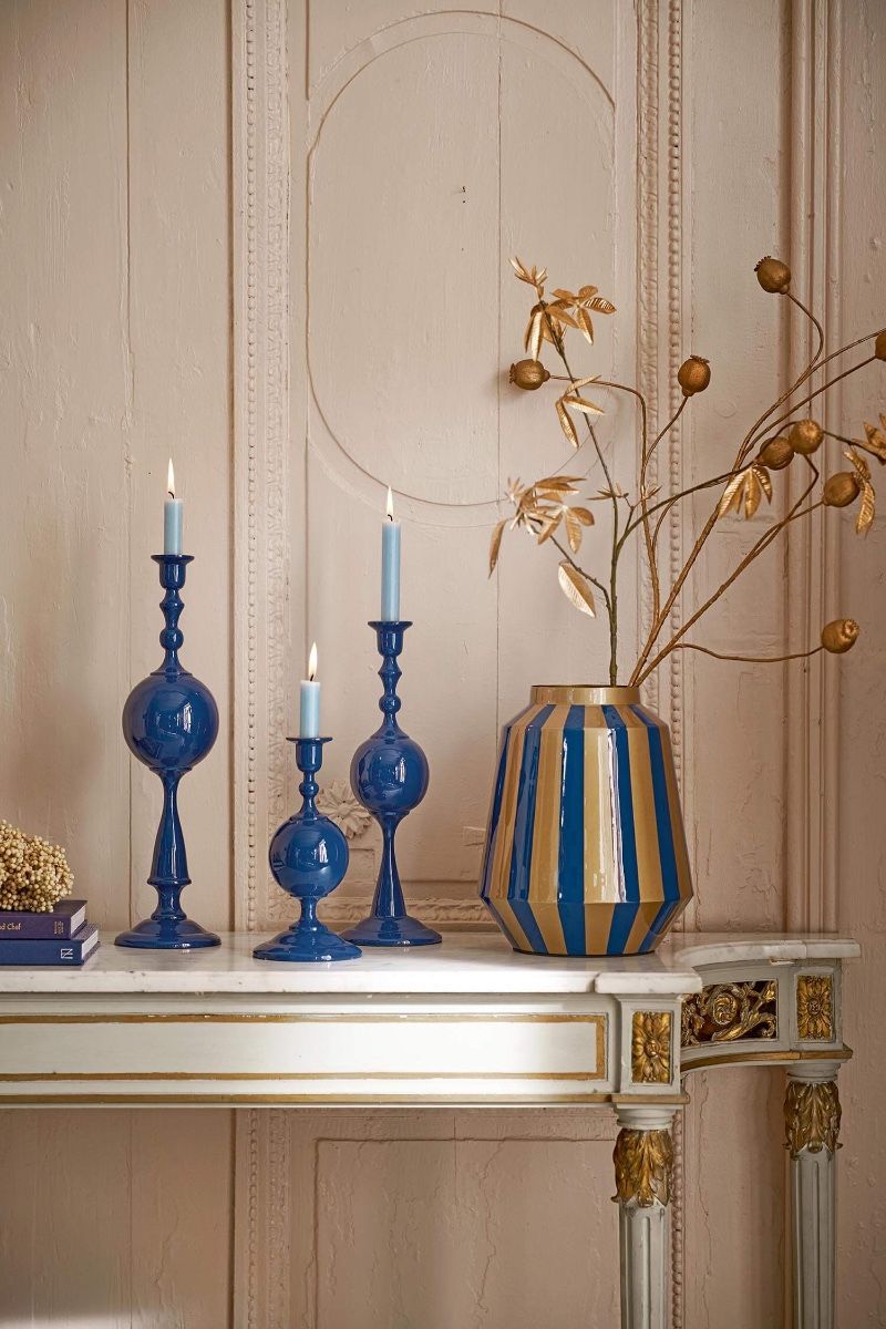 Κηροπήγιο μεταλλικό σφαιρικό μπλε 24εκ. - Pip Studio - Image 2