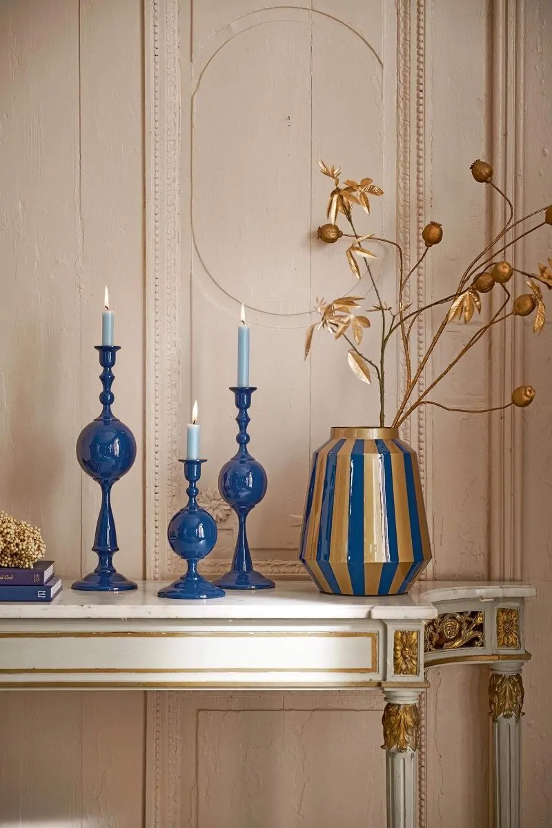 Κηροπήγιο μεταλλικό σφαιρικό μπλε 24εκ. - Pip Studio - Image 2