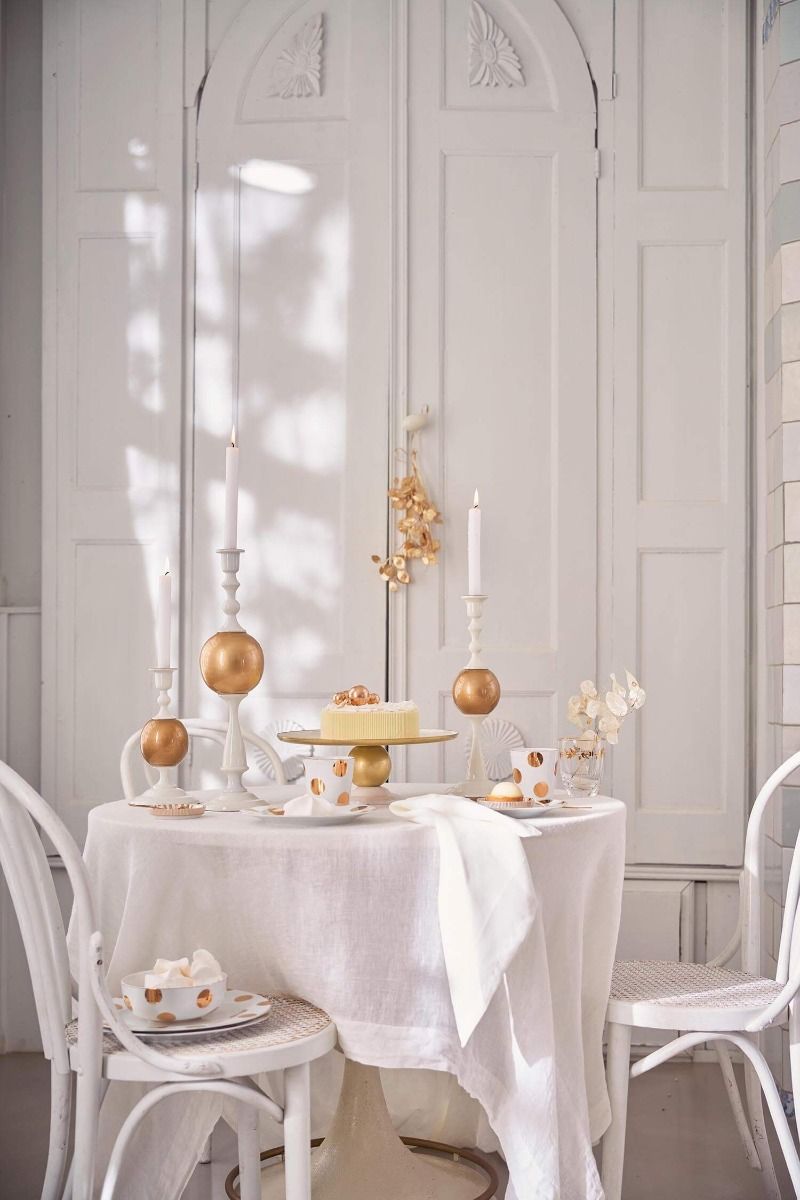 Δίσκος στρογγυλός μεταλλικός λευκός 32εκ. - Pip Studio - Image 3