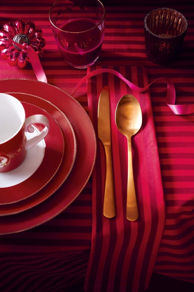 Πετσέτα Stripes κόκκινο 40x40εκ. σετ/4 - Pip Studio - Image 2