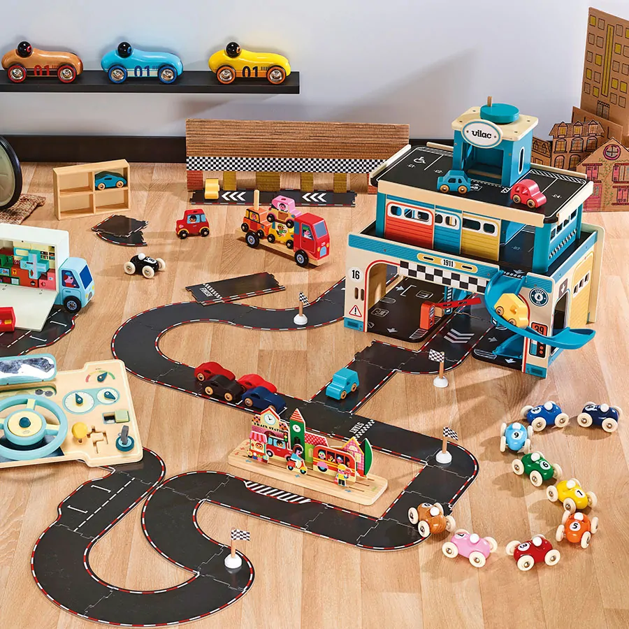 Γκαράζ αυτοκινήτων vintage ξύλινο - Vilac - Image 6