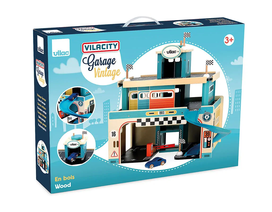 Γκαράζ αυτοκινήτων vintage ξύλινο - Vilac - Image 7