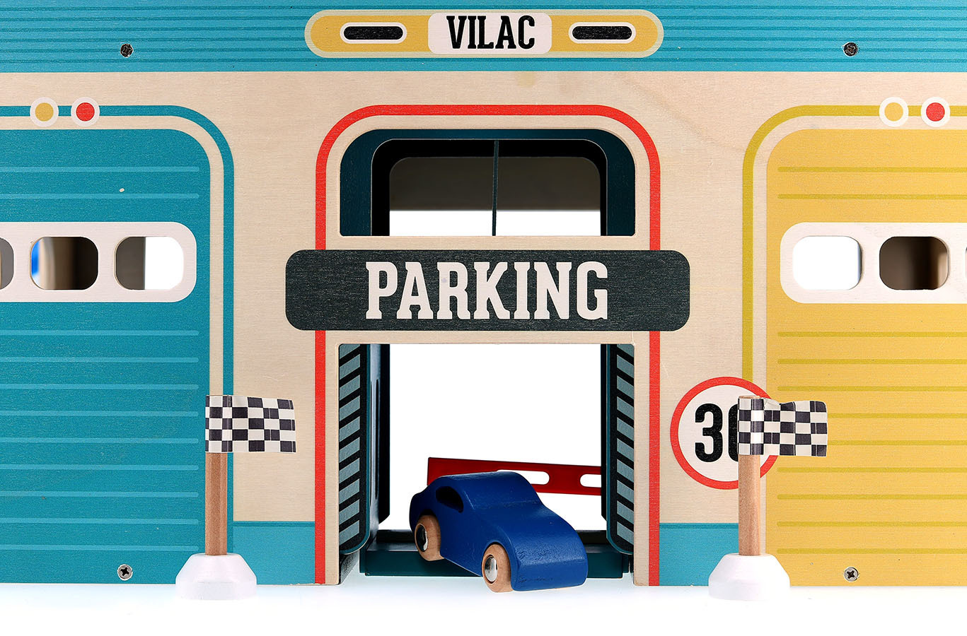 Γκαράζ αυτοκινήτων vintage ξύλινο - Vilac - Image 3