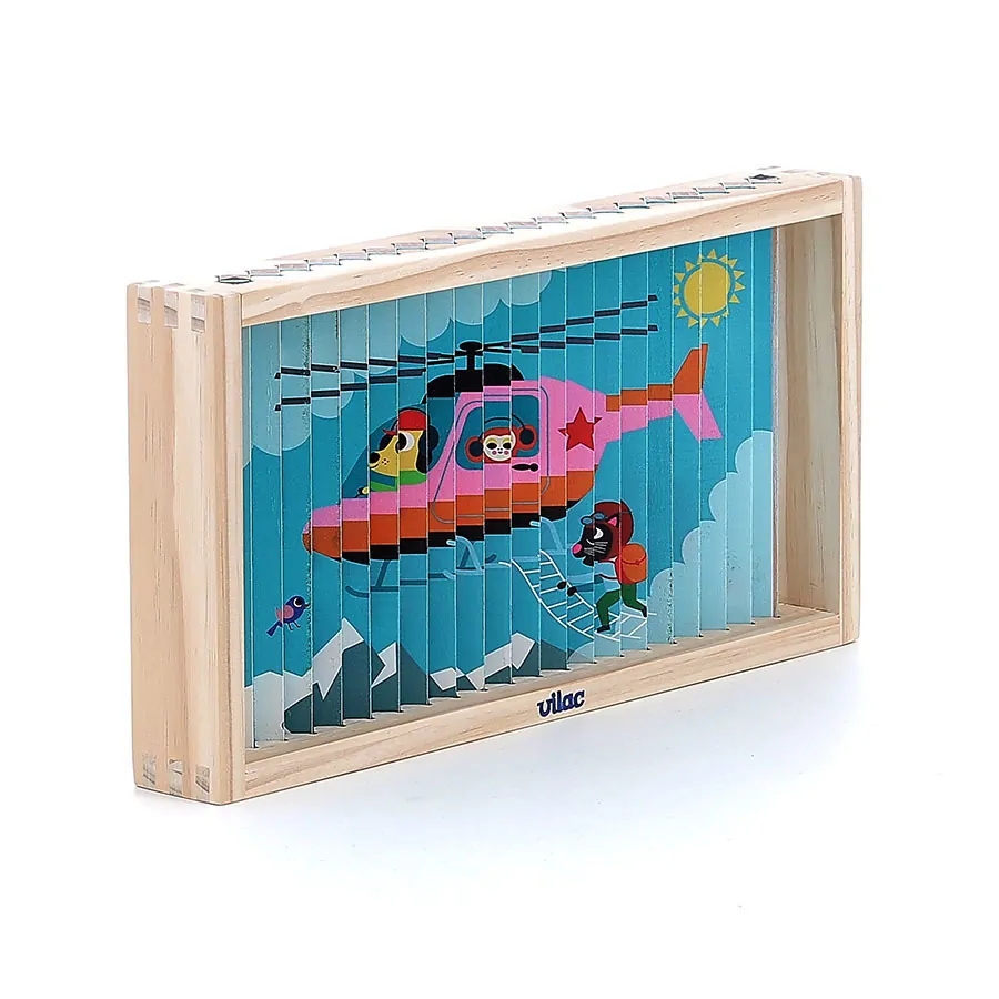 Παζλ 4 διαστάσεων με 4 μεταφορικά μέσα - Vilac - Image 2