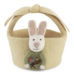 Καλάθι με λαγό κίτρινο 23x18εκ. - Gry & Sif