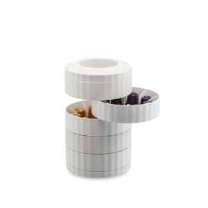Plissé θήκη με 5 περιστρεφόμενα ράφια για κάψουλες εσπρέσο λευκή - Alessi