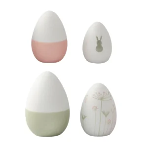 Διακοσμητικά αυγά πορσελάνης σε παστέλ χρωματισμούς σετ/4 - Räder