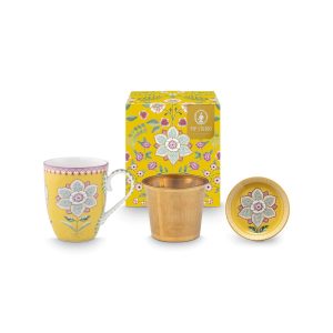 Lily&Lotus κούπα τσαγιού με φίλτρο κίτρινη 365ml. - Pip Studio