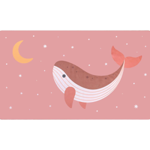 Πετσέτα θαλάσσης Whales σκούρο ροζ 160x90εκ. - Monneka