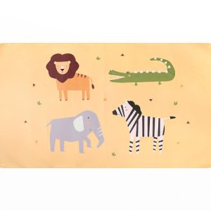 Πετσέτα θαλάσσης Wild Animals κίτρινη 160x90εκ. - Monneka