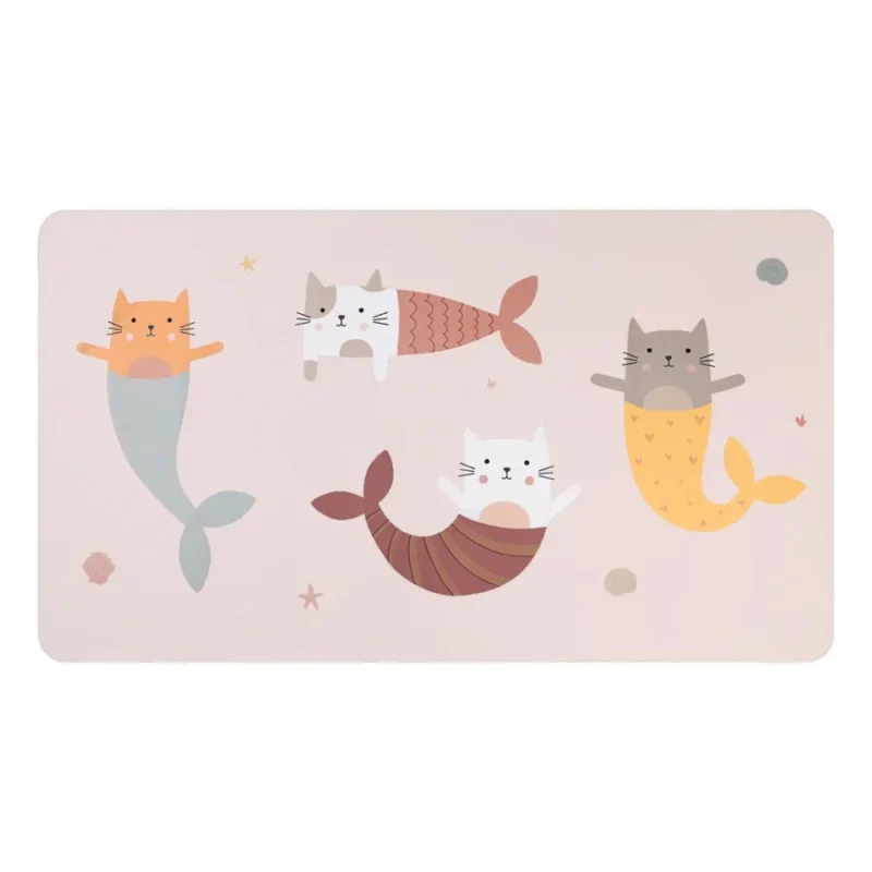 Πετσέτα θαλάσσης Mermaid Cats ροζ 160x90εκ. - Monneka