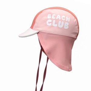 Καπέλο παραλίας Beach Club ροζ με αντιηλιακή προστασία - Monneka