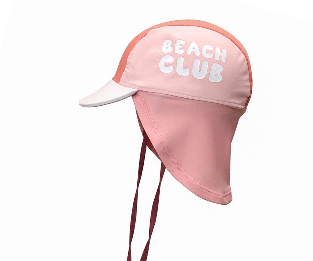 Καπέλο παραλίας Beach Club ροζ με αντιηλιακή προστασία - Monneka