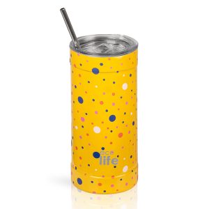 Κούπα μεταφοράς "Dots in yellow" 500ml. - Ecolife