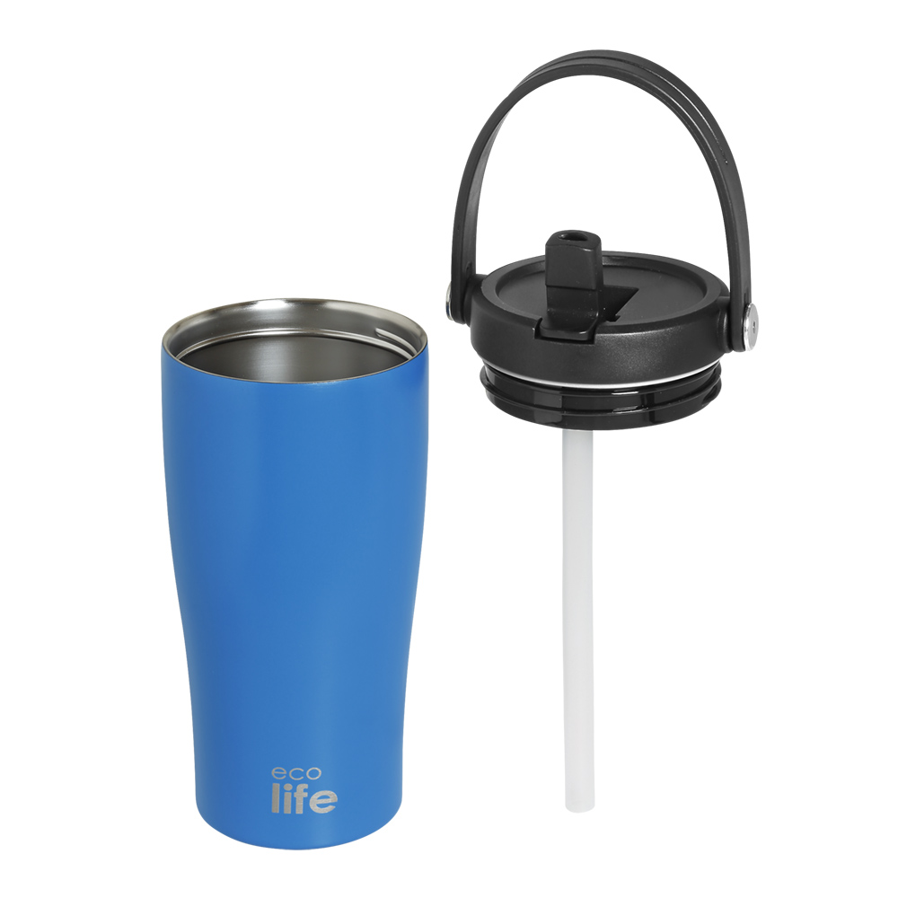 Κούπα μεταφοράς μπλε 600ml. - Ecolife - Image 2