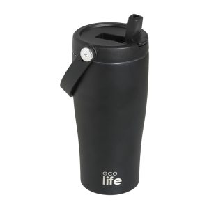 Κούπα μεταφοράς μαύρη 600ml. - Ecolife
