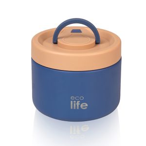 Φαγητοδοχείο thermos στρογγυλό μπλε 650ml. - Ecolife