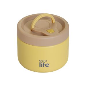Φαγητοδοχείο thermos στρογγυλό κίτρινο 650ml. - Ecolife