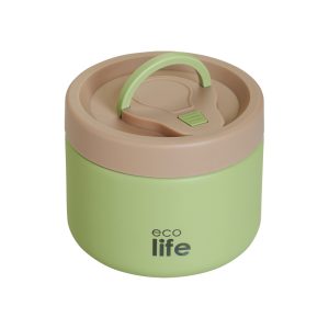 Φαγητοδοχείο thermos στρογγυλό πράσινο 650ml. - Ecolife